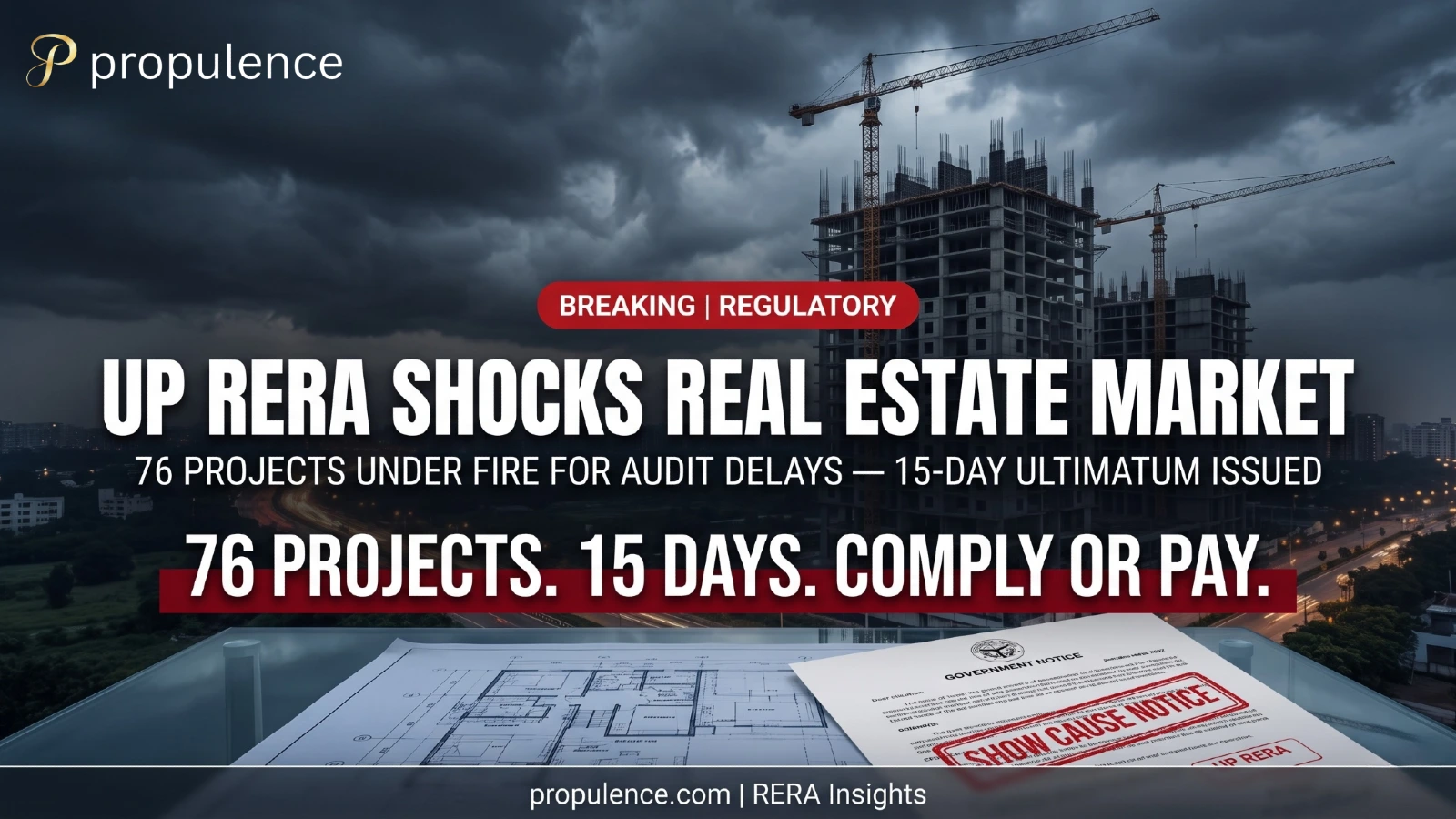 UP RERA Shocks Real Estate Market: 76 Projects Under Fire for Audit Delays Across North