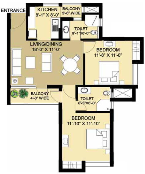 2 BED TYPE 1