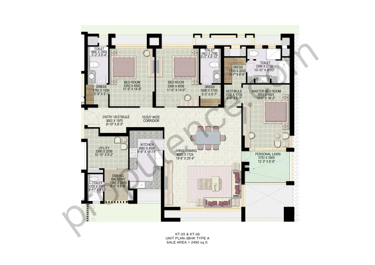 3BHK Type A