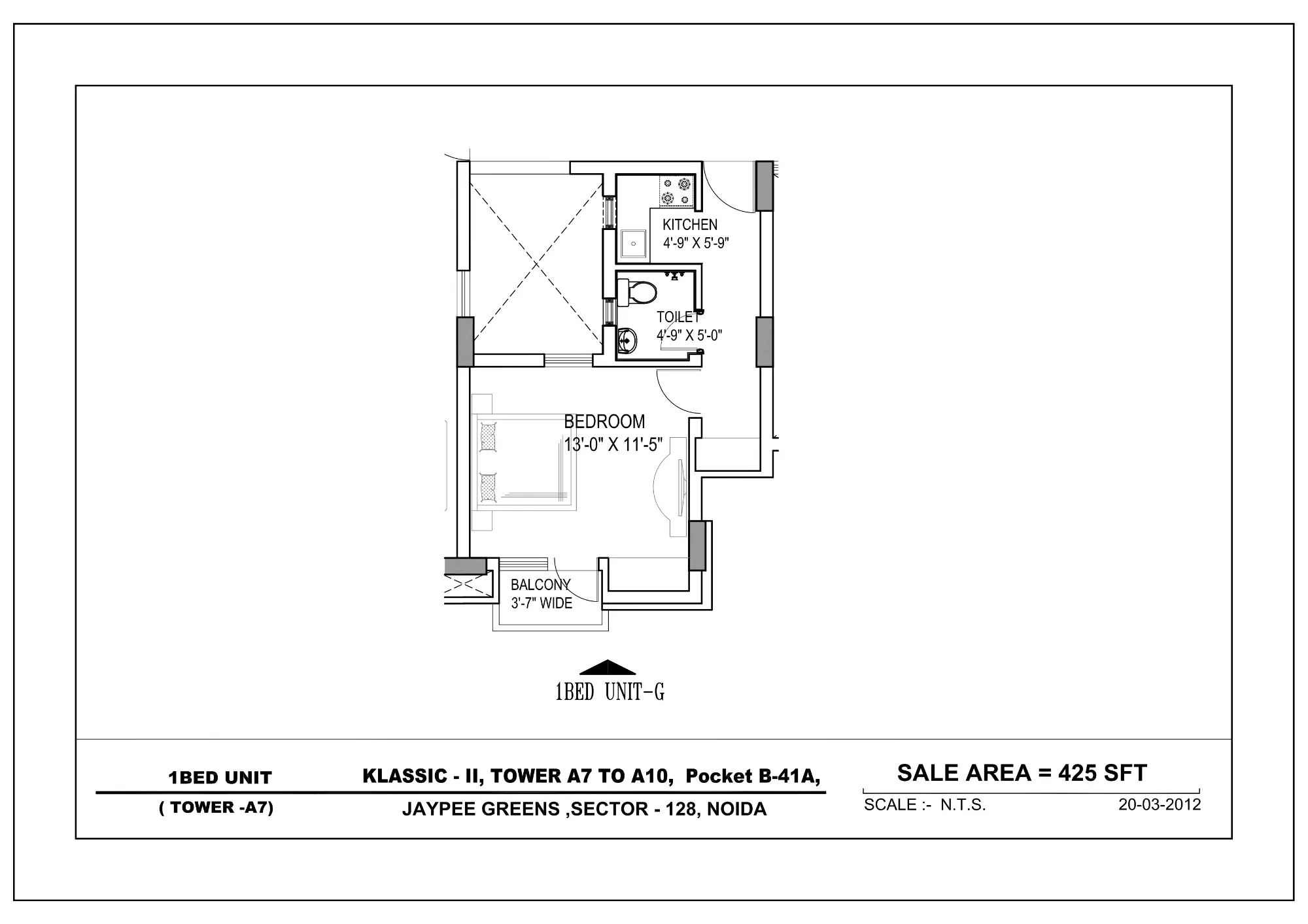 1BHK - Unit G