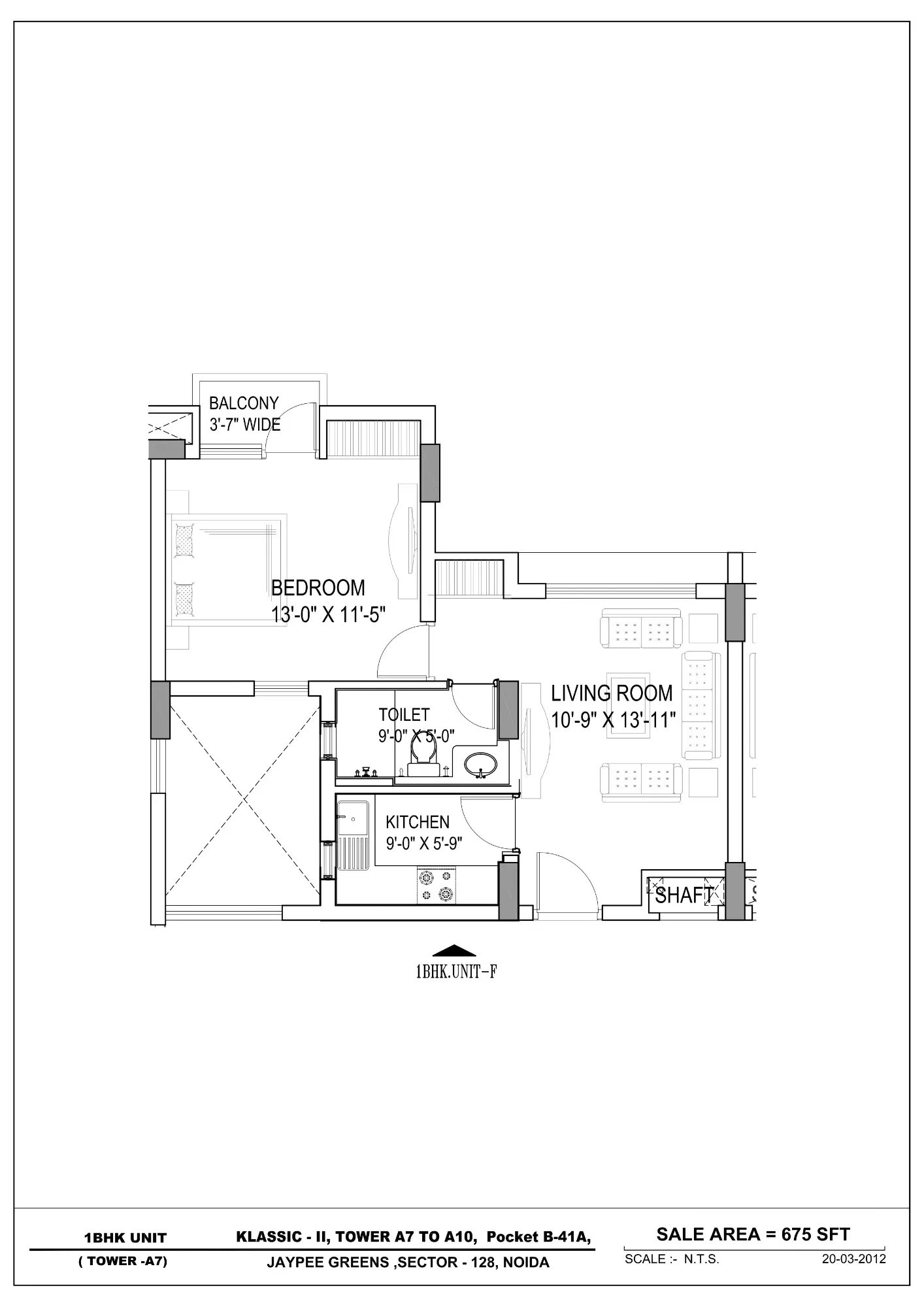 1BHK - Unit F