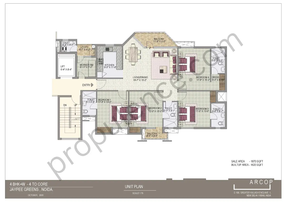 4 BHK + Worker Type 2