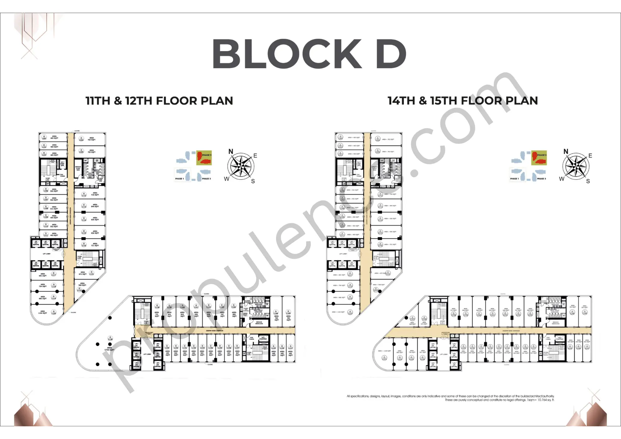 11th-12th Floor & 14th & 15th Floor - D