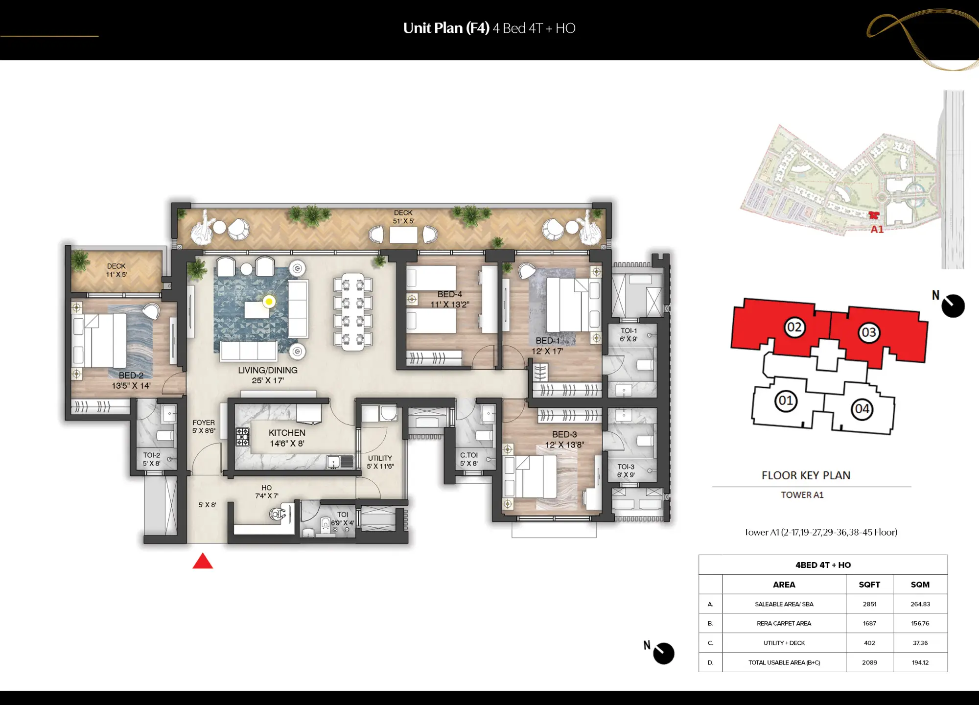 4 Bed 4T + HO