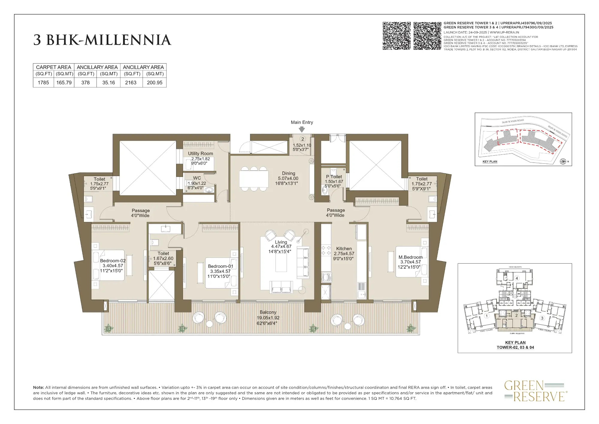 3 BHK Millennia