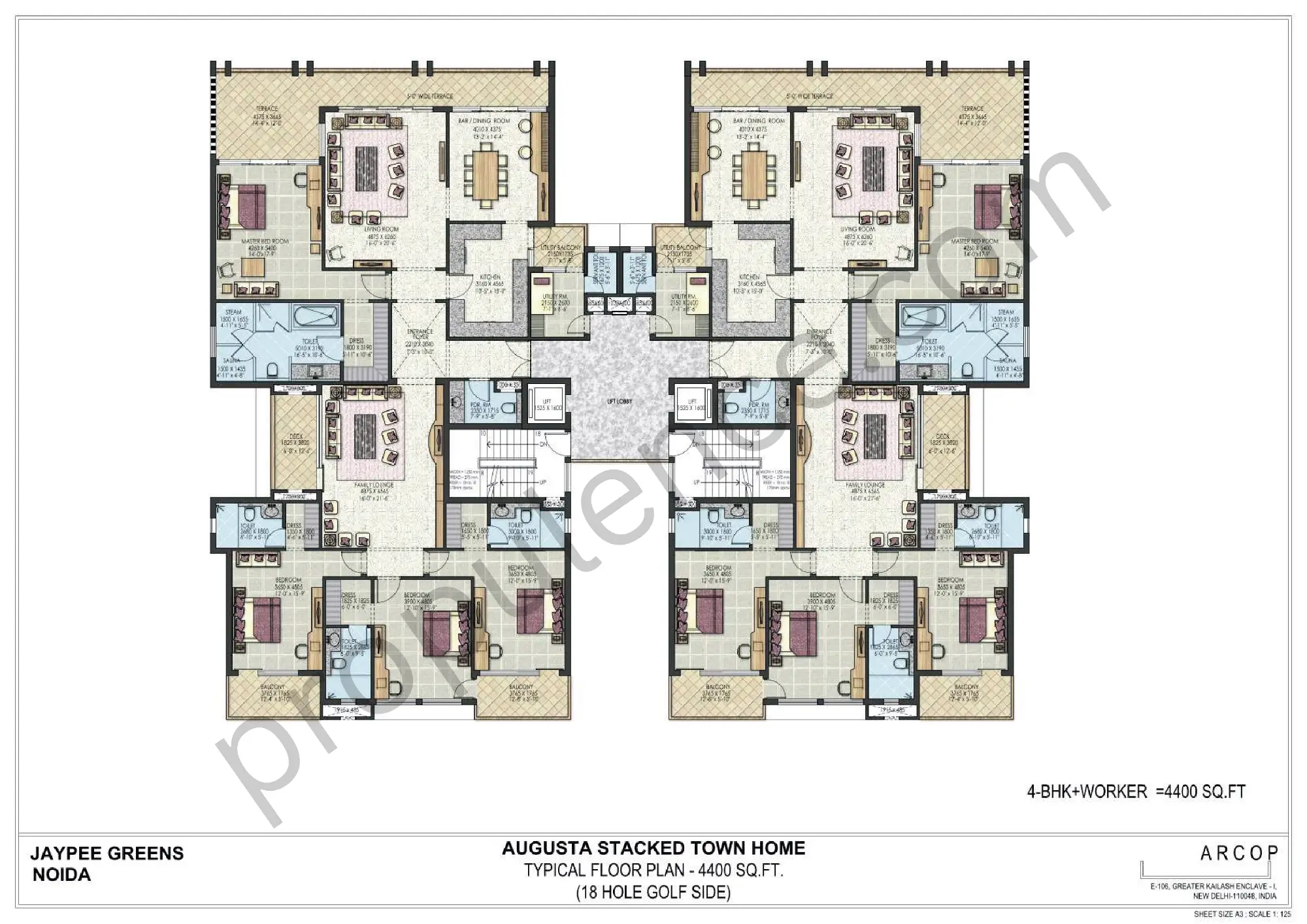 4 BHK + Family + Worker