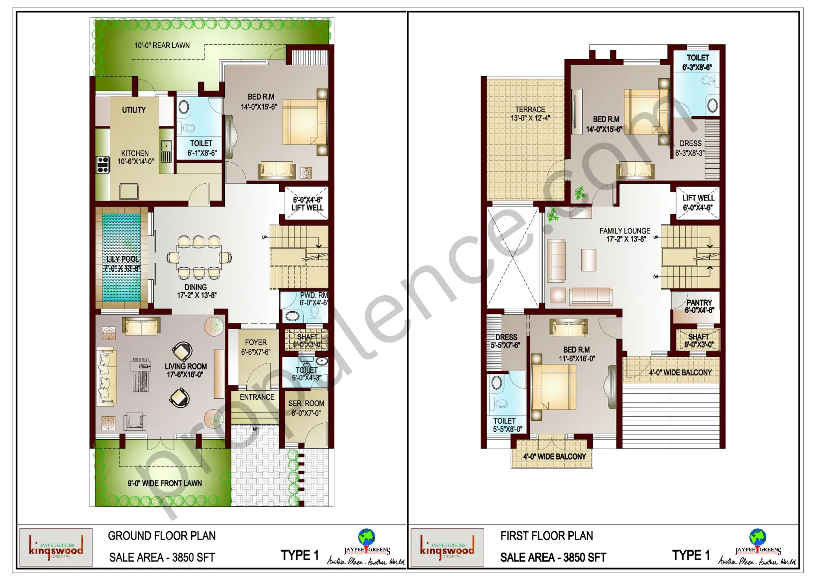 Villa Type 1-GF & FF Plan