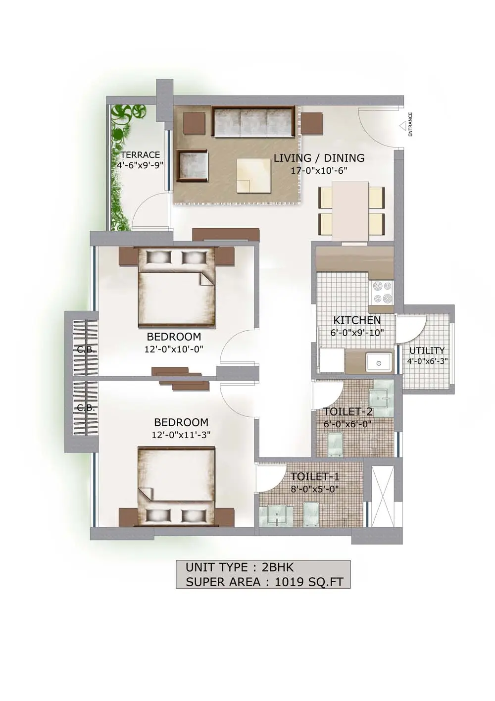 2 Bedroom Type 3