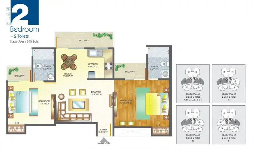 2 Bedroom Type A