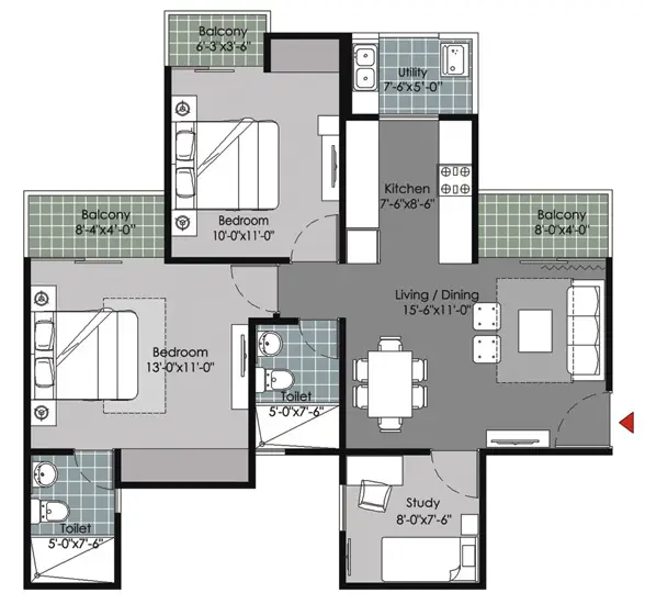 2 Bed
