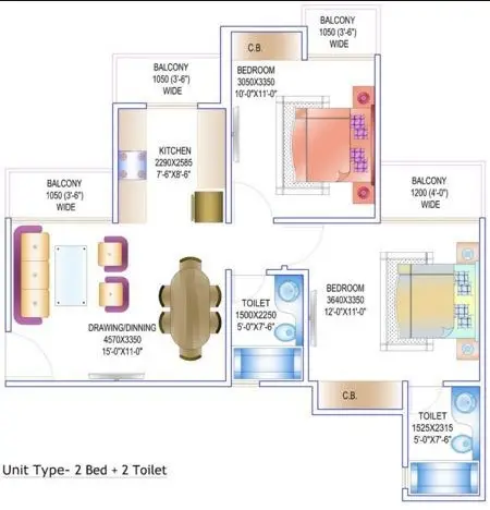 2 Bed