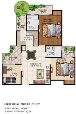2 BED