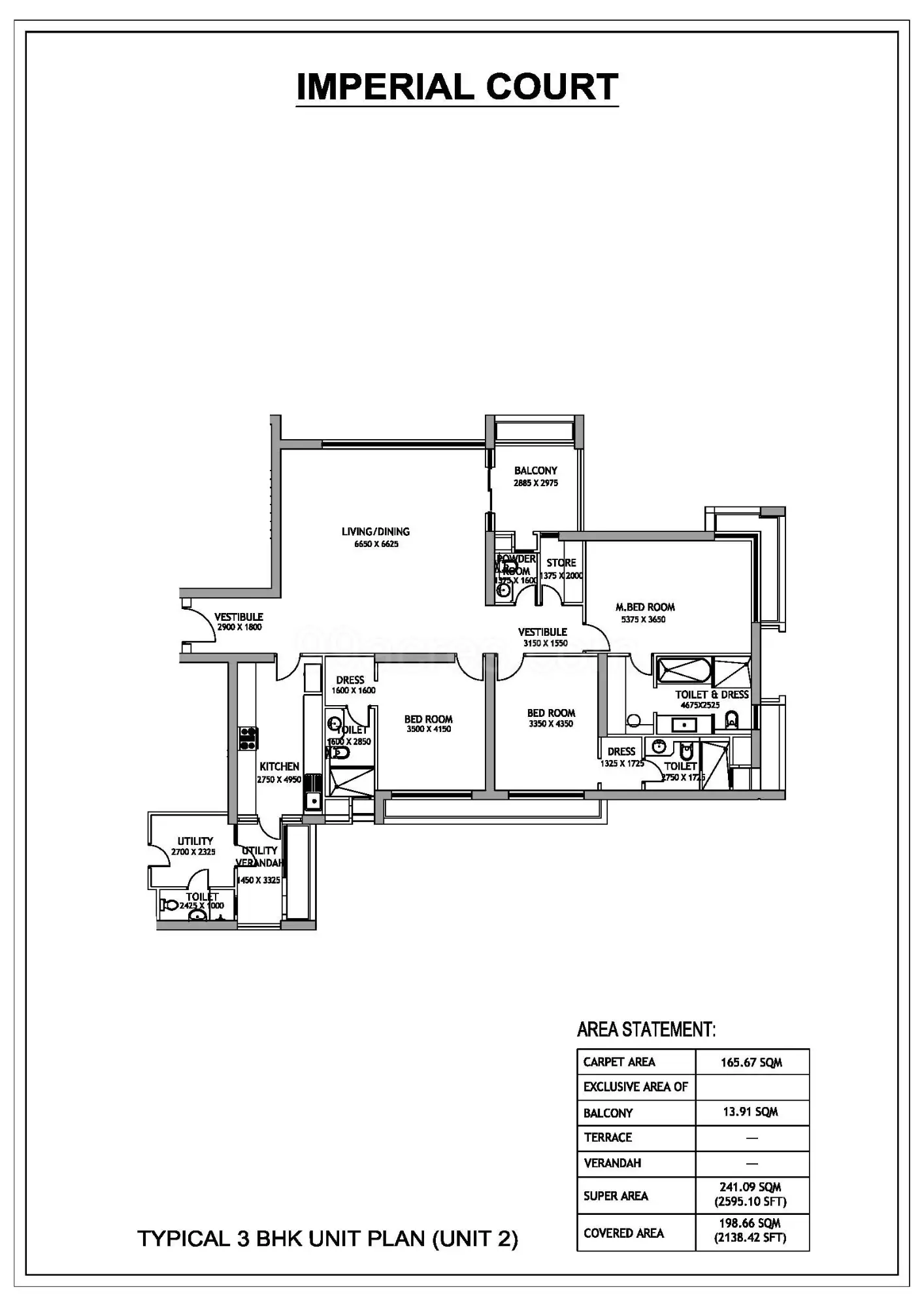 3 BHK Unit 2