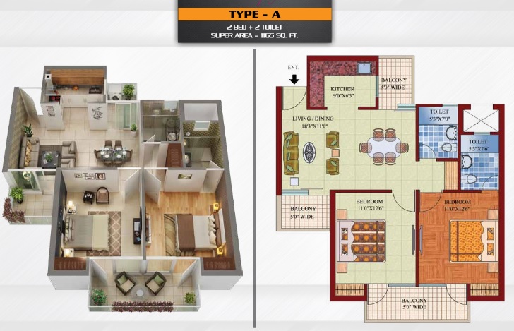 2 Bed
