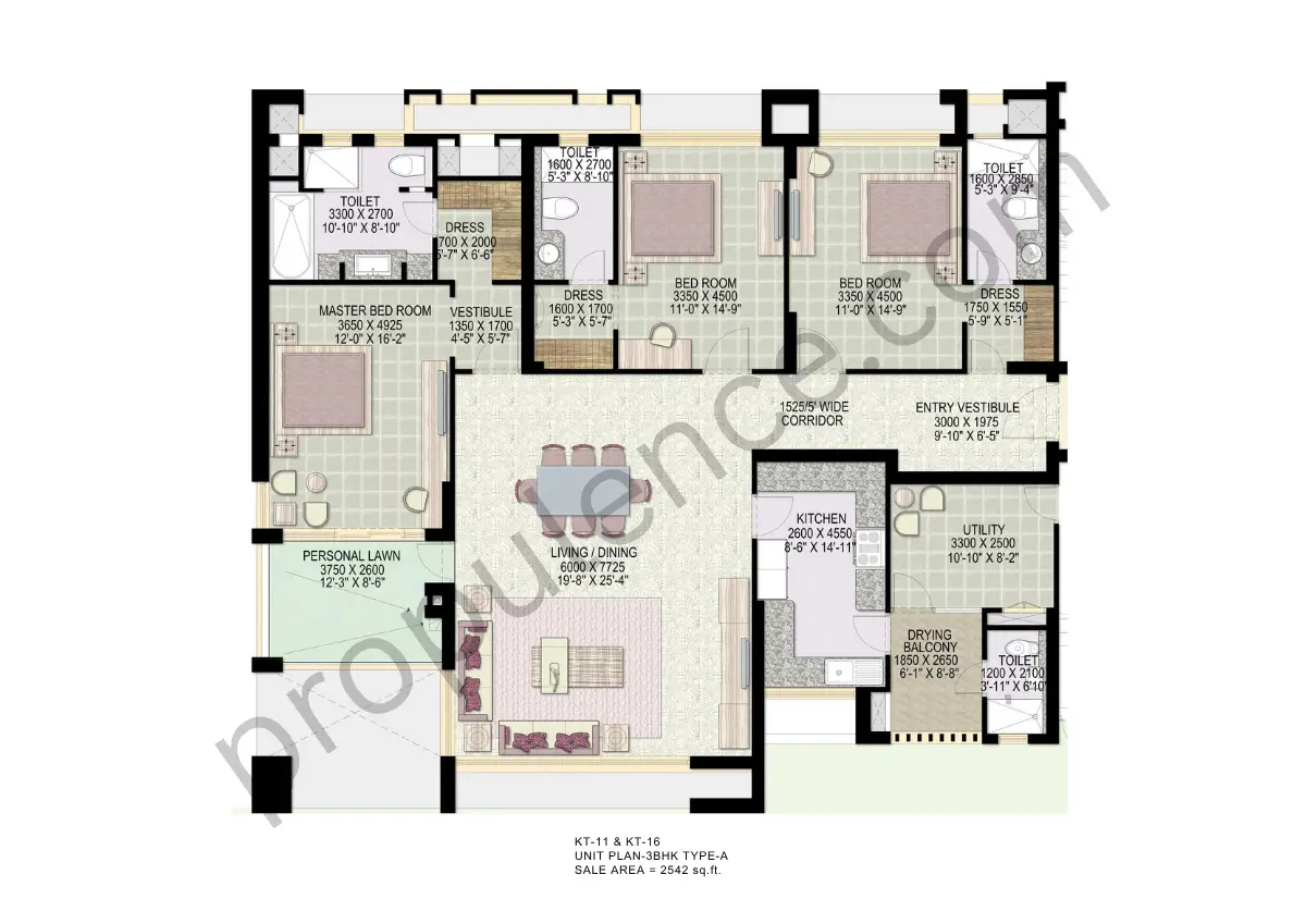 3BHK Type A