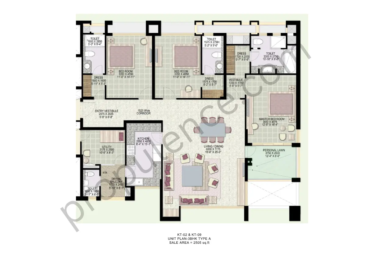 3BHK Type A