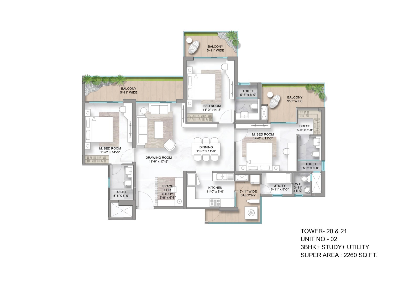 3BED TYPE 1