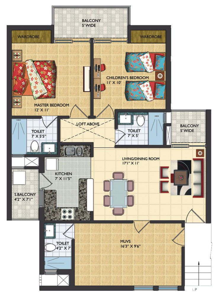 2 BED