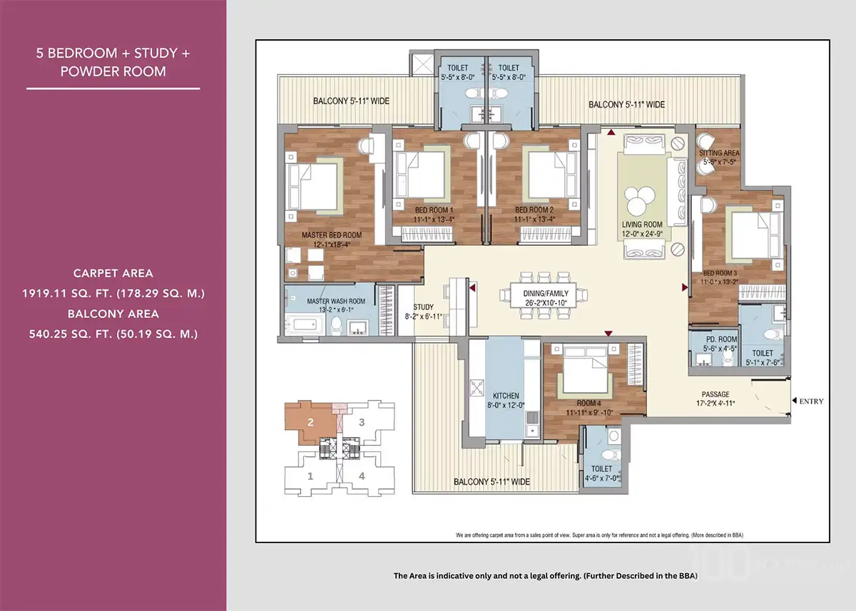 5 BED