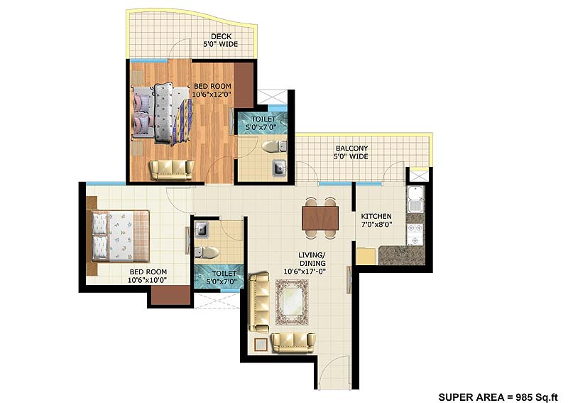 2 BED TYPE 1