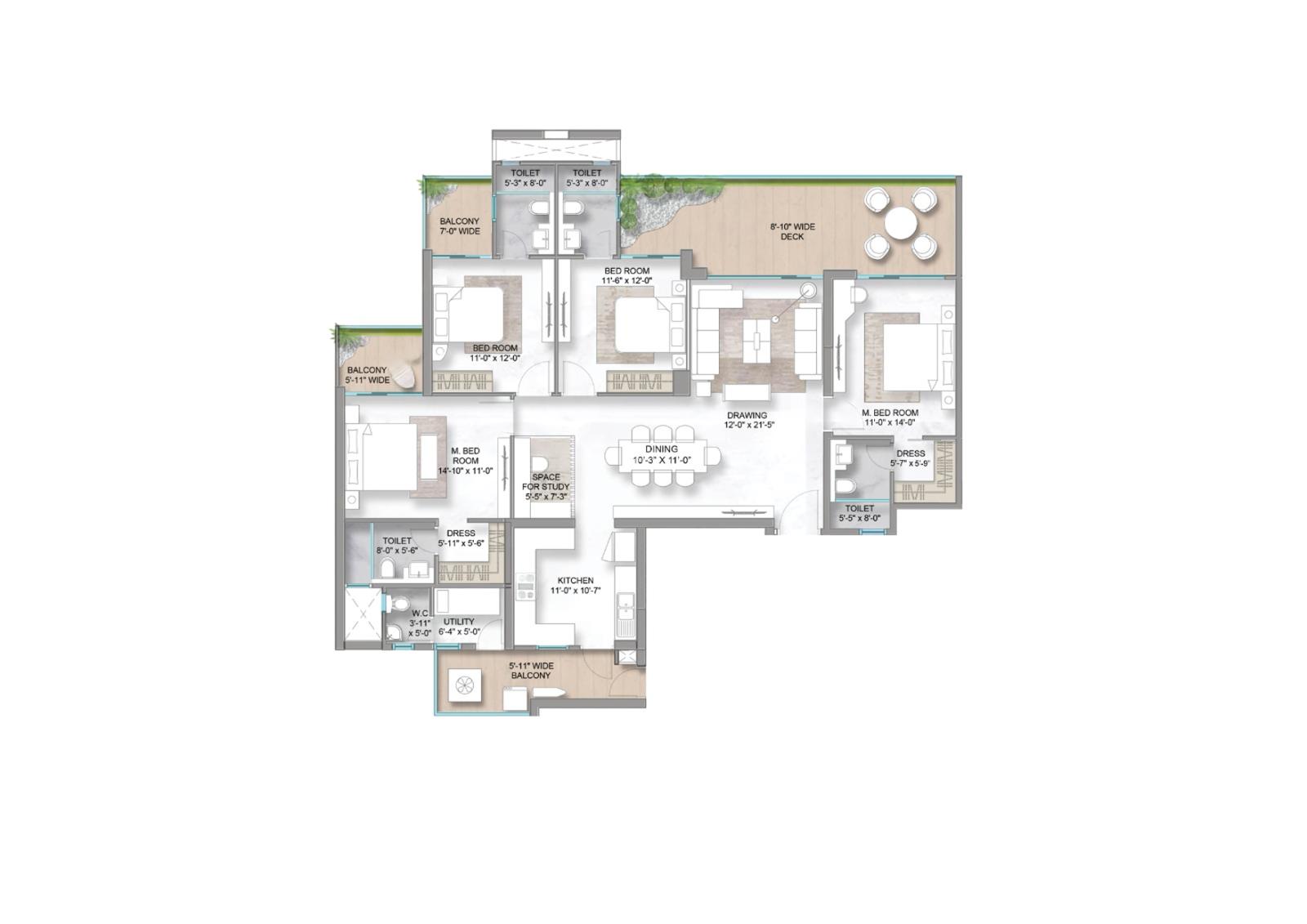 2 BED TYPE 1