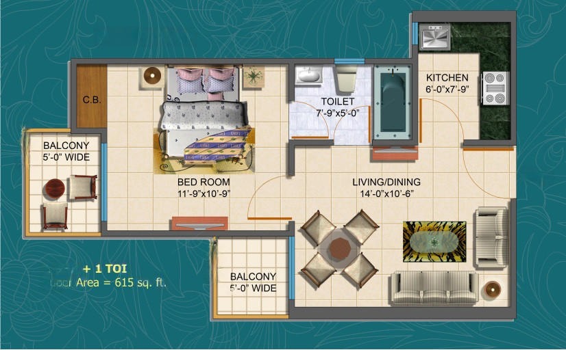 1 BED