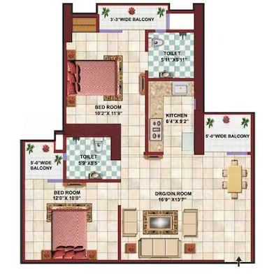 2 BED