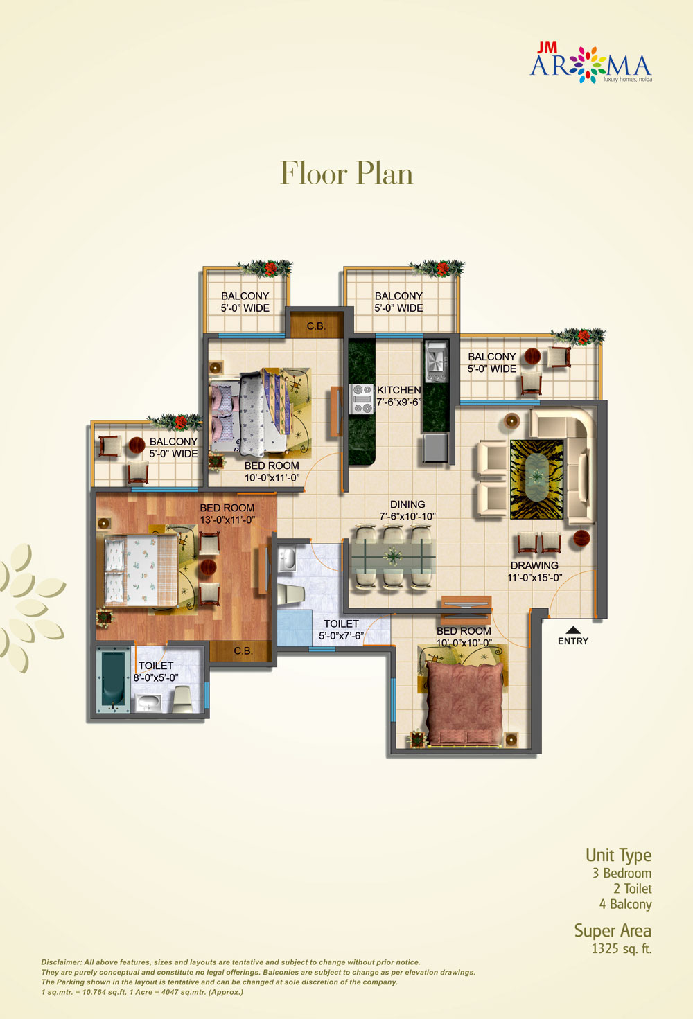 3 BED TYPE 1