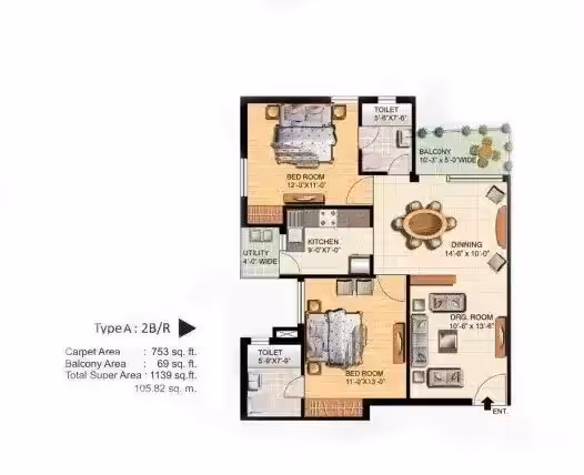 2 BED TYPE 1