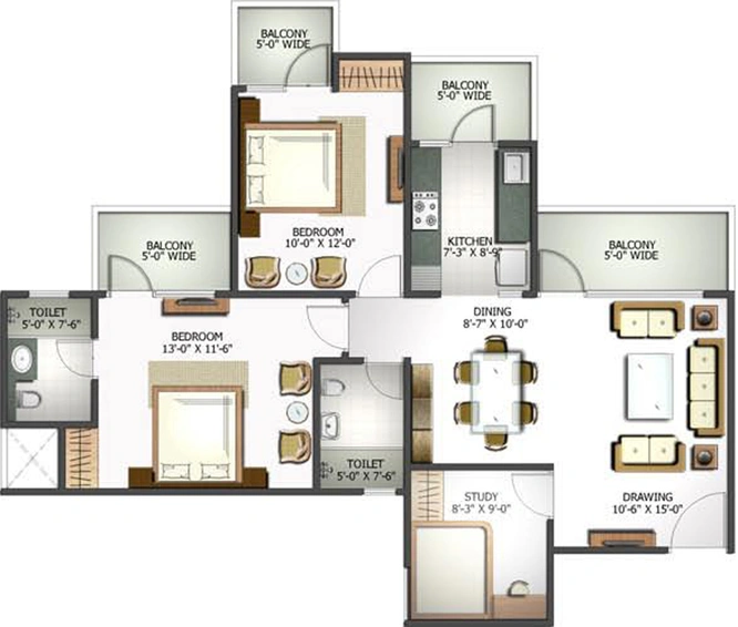 2 BED