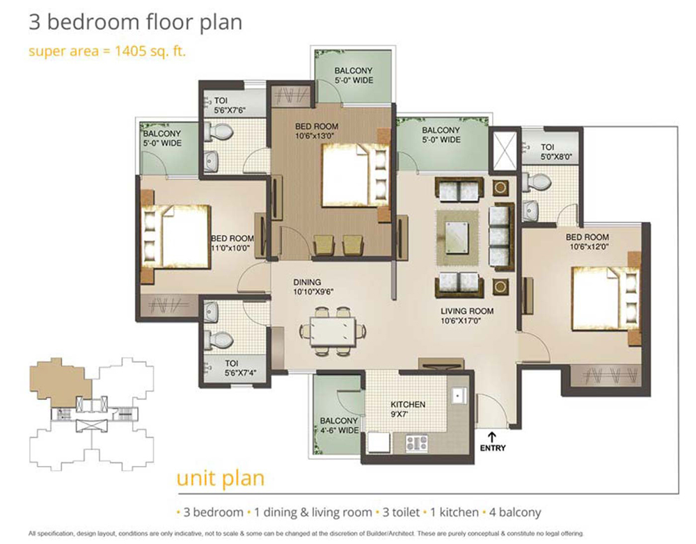 3 BED TYPE 1