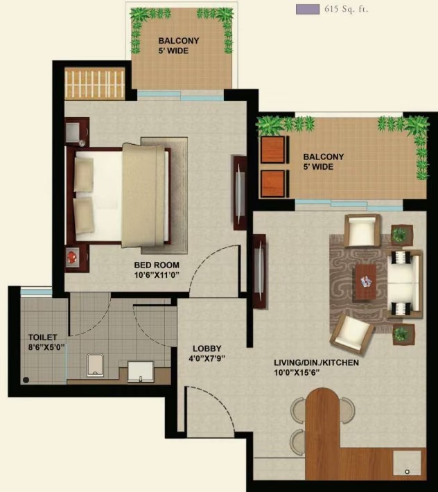 1 BED TYPE