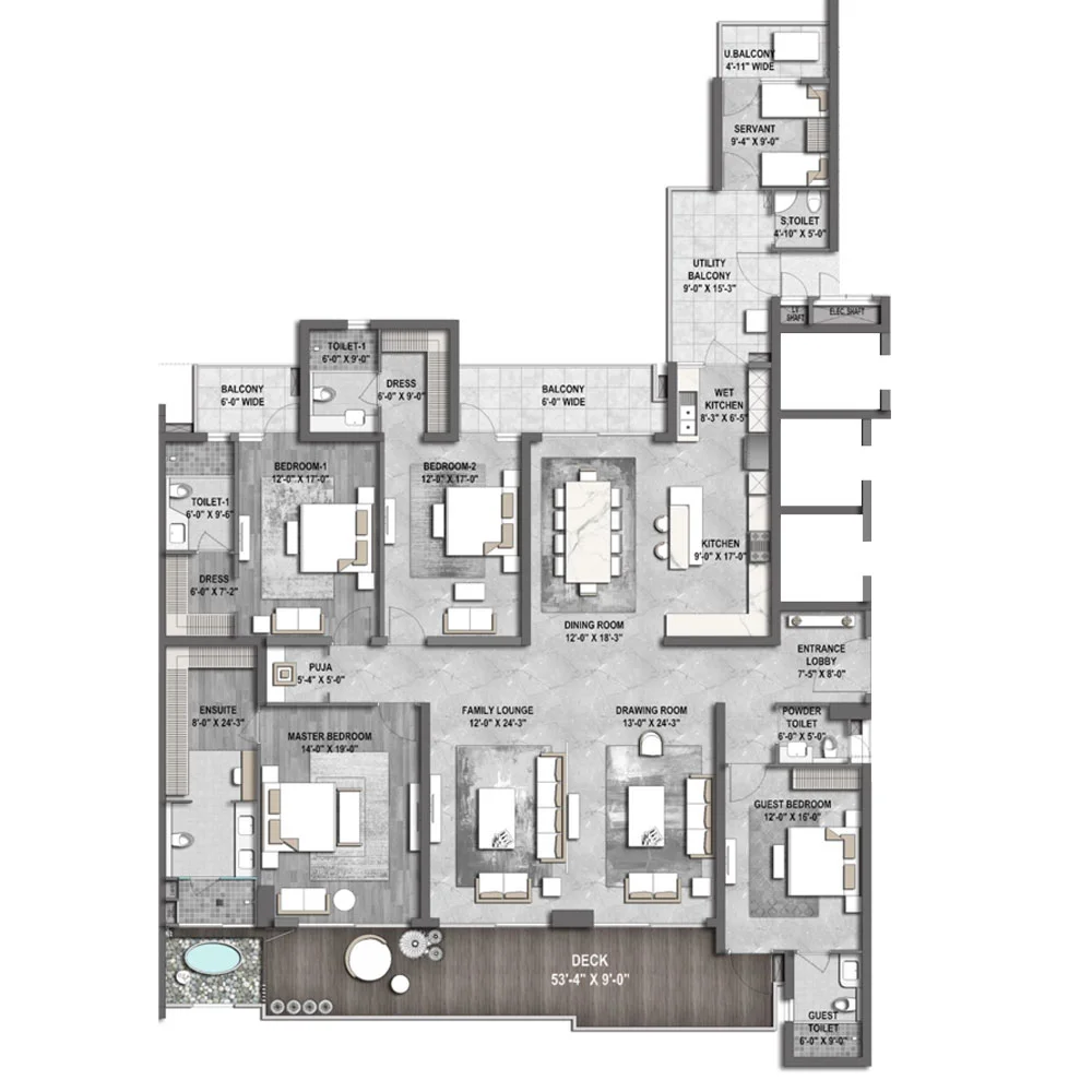 4 BED
