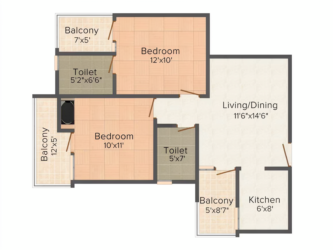 2 BED