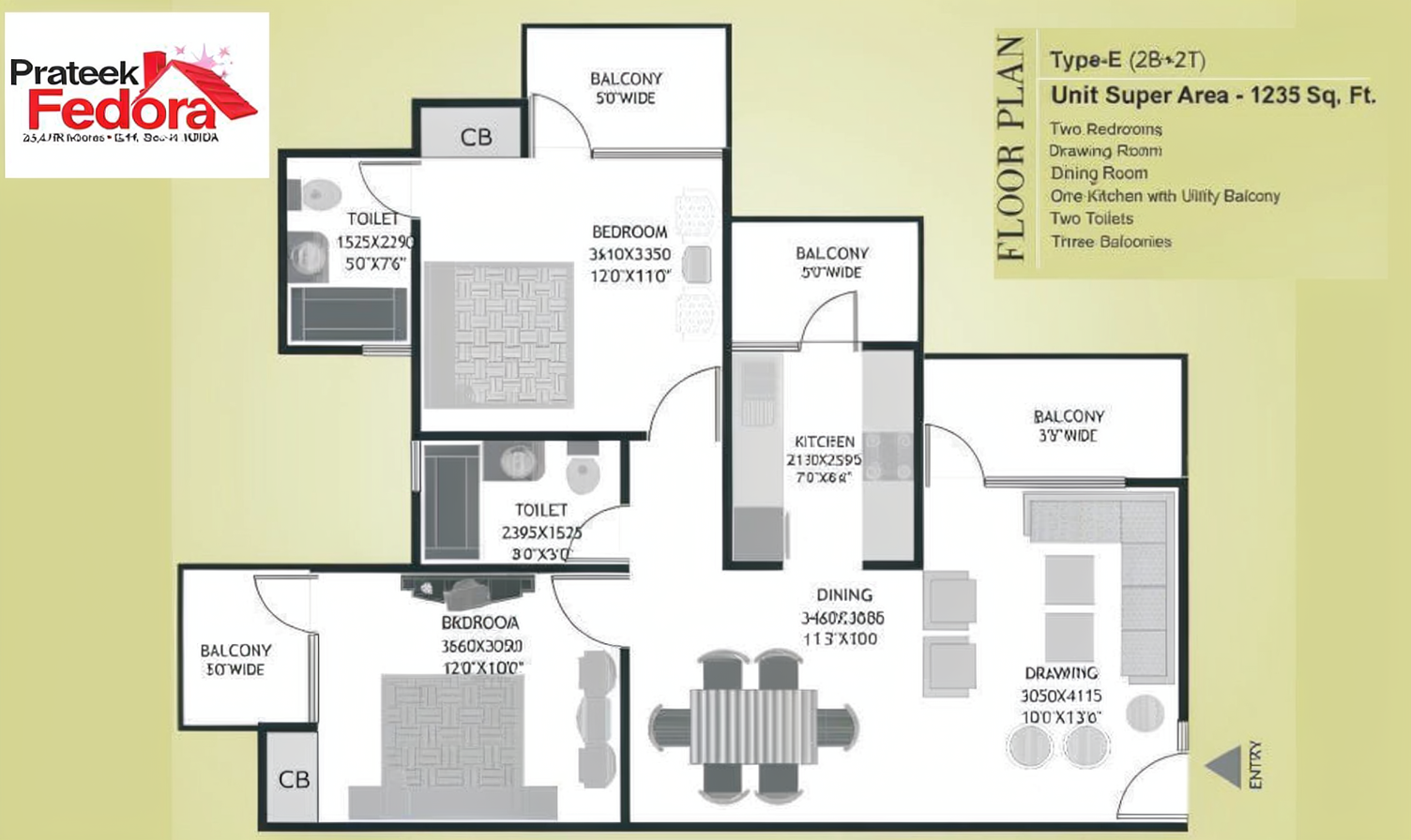 2 BED