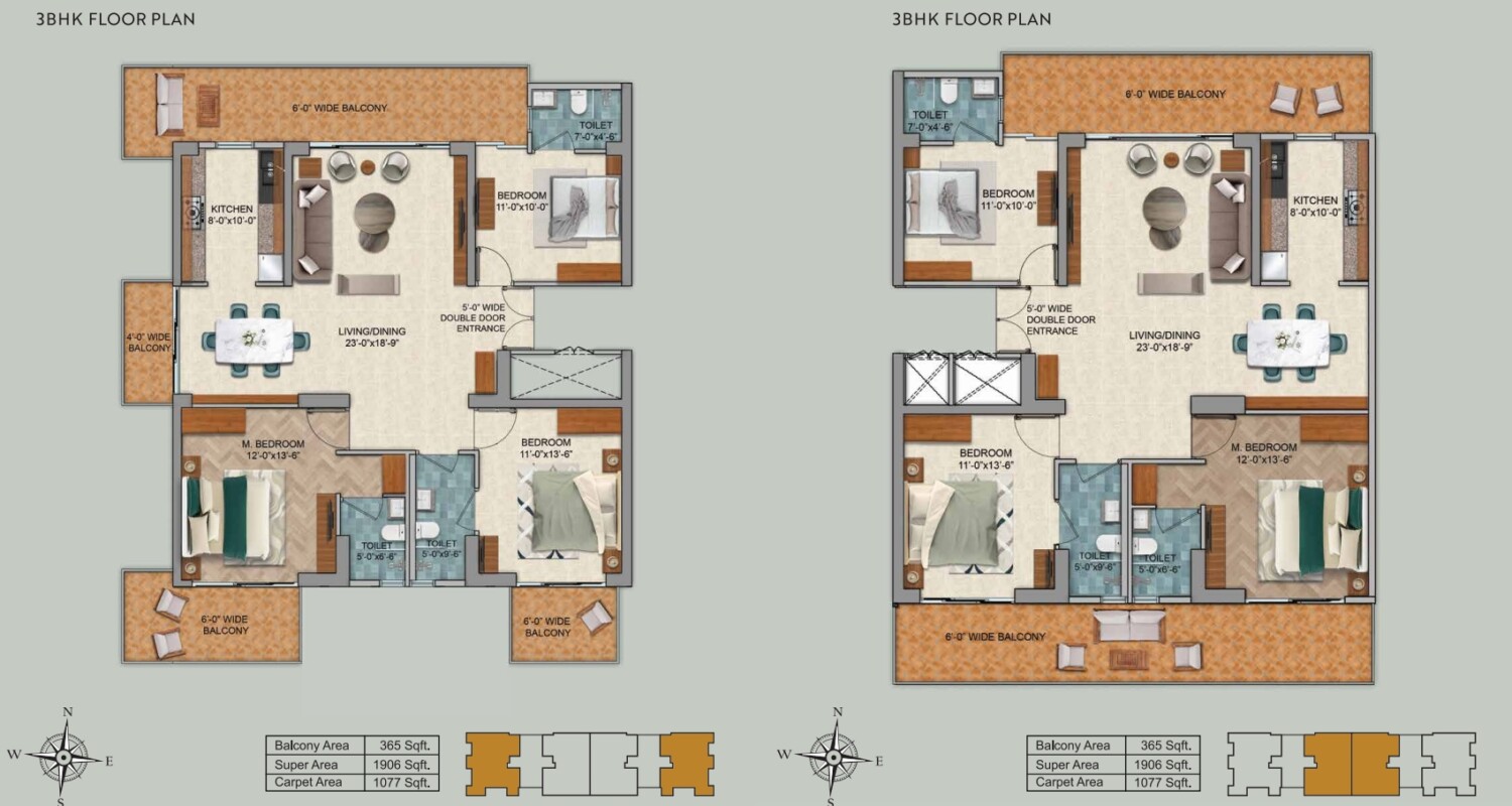 3 BED