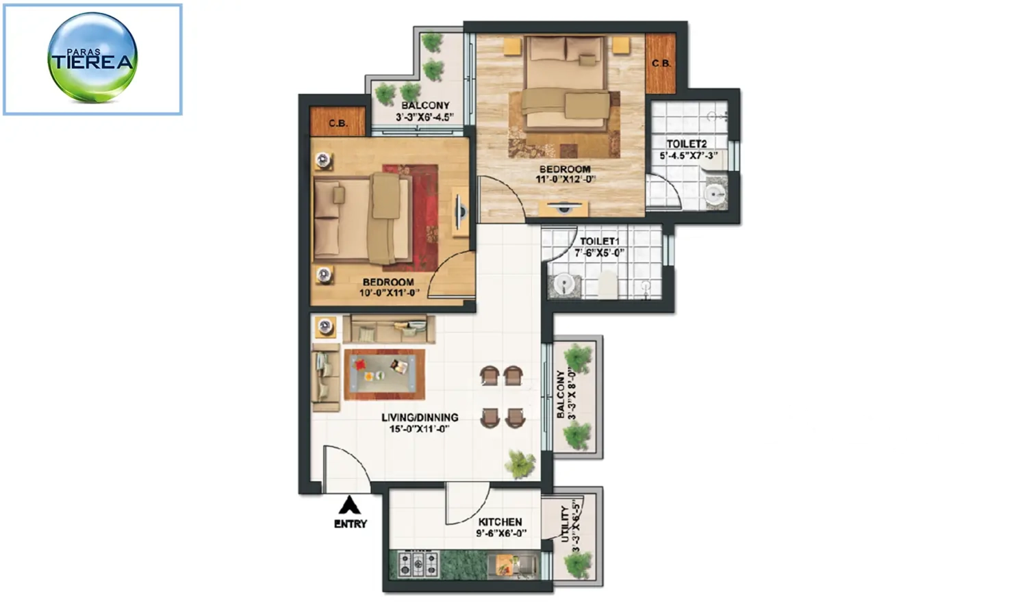 2 BED TYPE 1