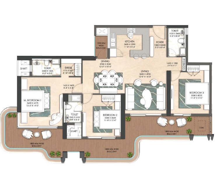 3 BED TYPE 1