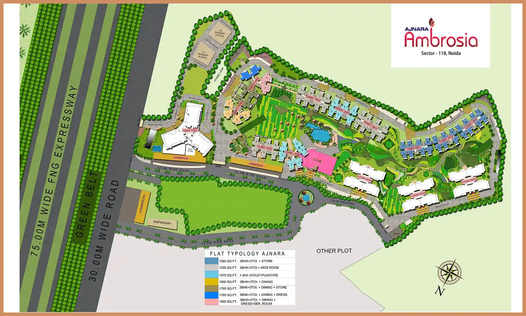Ajnara Ambrosia Layout plan