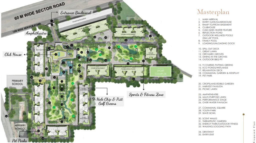 M3M Golf Hills Layout Plan