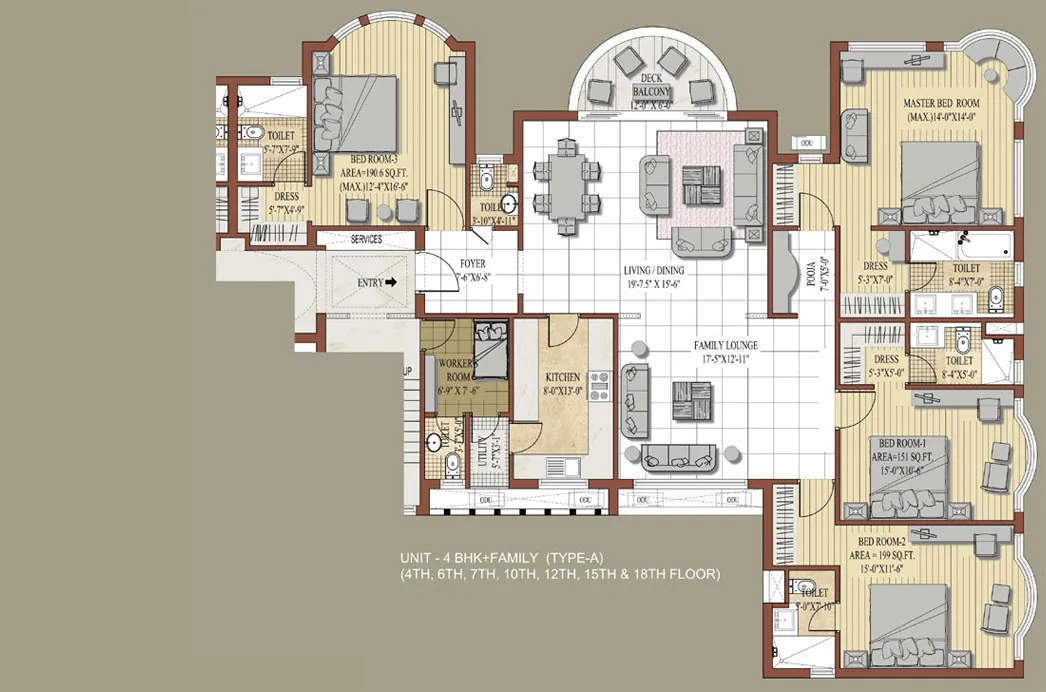 Jaypee Knights Court 4 BHK