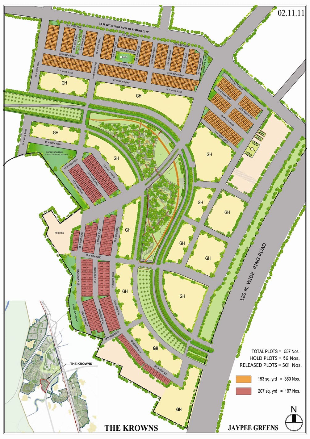 Corner, Park-facing, Main-road-facing Residential Plot for sale in Sector 25, Yamuna Expressway (YEIDA) · 1377 sq.ft · on 30 ft internal road