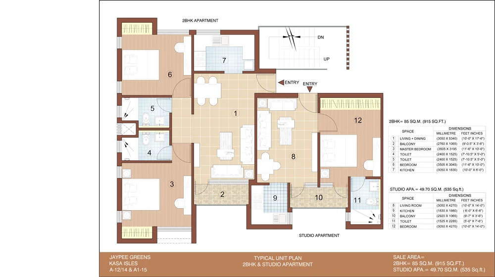 1 Bhk in Jaypee Greens Kasa Isles, Sector 129, Noida.